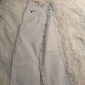 GUESS Nicole Cigarette Straight White Denim Jean